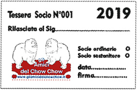 Tessera Socio Gli Amici del Chow Chow
